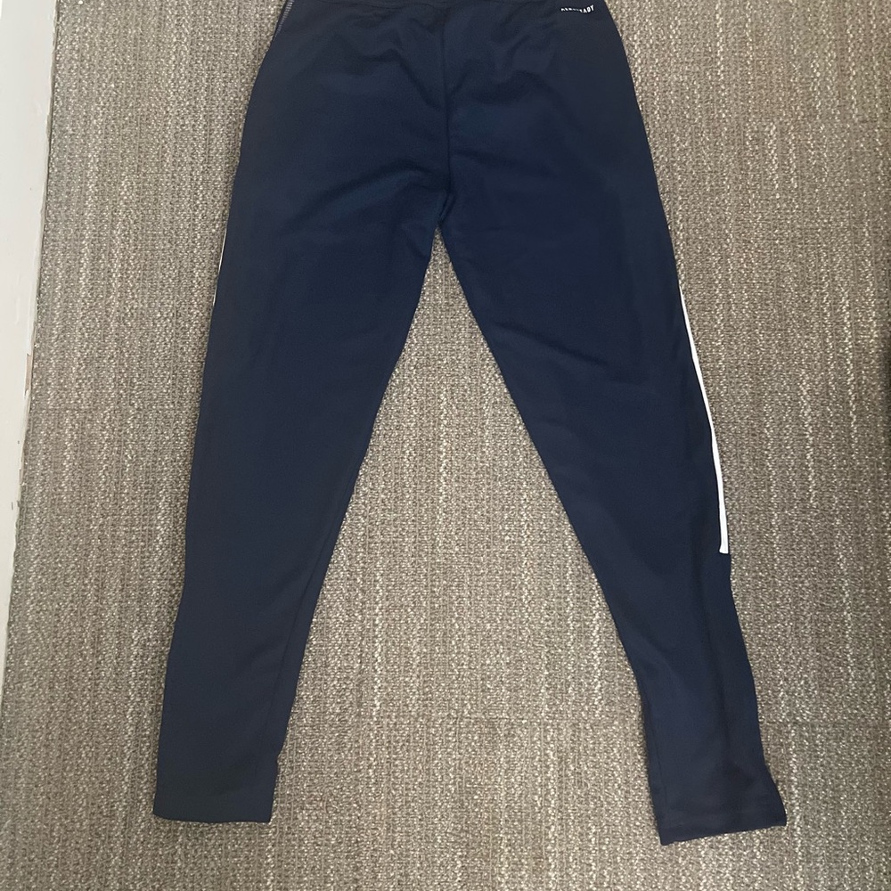 Adidas Kids Dark Blue Joggers with White Stripes - Picture 4 of 4